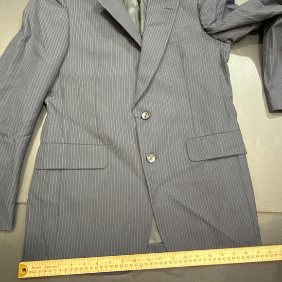 Doncaster Blazer Mens Blue VINTAGE Pinstripe Suit Jacket Sport Coat EUC - Picture 10 of 15